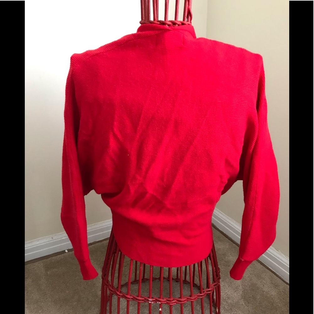 RED NWT Seek The Label RED Shrug/Sweater with Tie - Picture 4 of 7